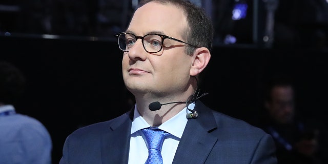 BROOKLYN, NY - JUNE 20: Reporter Adrian Wojnarowski attends the 2019 NBA Draft on June 20, 2019 at Barclays Center in Brooklyn, New York.