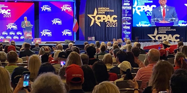 Former Rep. Allen West of Florida, the outgoing chair of the Texas GOP, speaks at CPAC Dallas, on July 11, 2021 in Dallas, Texas.