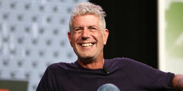 Anthony Bourdain speaks at an event in Austin, Texas, March 13, 2016. (Associated Press)