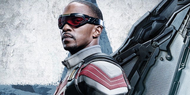 Anthony Mackie as Sam Wilson in Disney+'s 'The Falcon and the Winter Soldier.' He was considered a likely contentder for an Emmy nomination but recevied no acknowledgement.