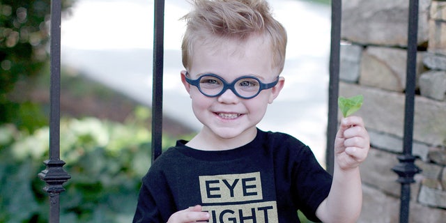 Asher Rock, who is 7 years old today, is a grade D retinoblastoma survivor after being diagnosed when he was just 3 months old.  Her mother, Josie Rock, discovered a tumor in her right eye after she had a white glow in a photo. 