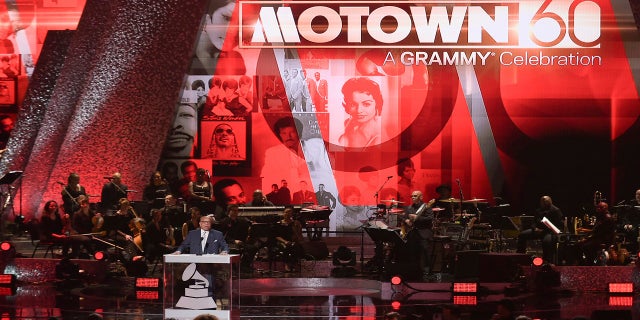 Berry Gordy speaks onstage during Motown 60: A GRAMMY Celebration at the Microsoft Theater in Los Angeles, in February 2019. (Shotwell/Invision/AP)