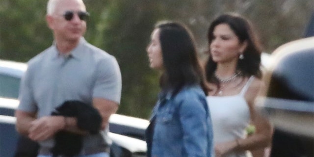 Jeff Bezos and girlfriend Lauren Sanchez visit Nobu in Malibu.