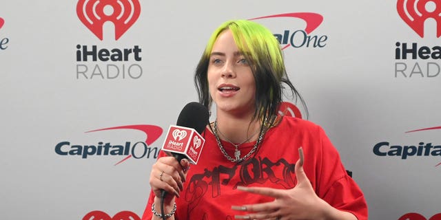 Billie Eilish speaks during an interview backstage during the 2021 iHeartRadio ALTer EGO Presented by Capital One stream on LiveXLive.com and broadcast on iHeartRadio’s Alternative and Rock stations nationwide on January 28, 2021.