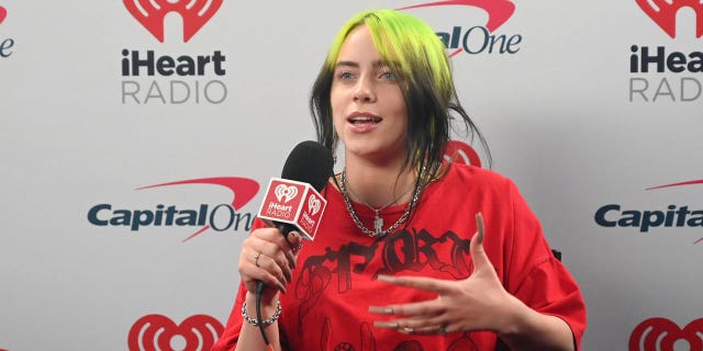 Billie Eilish speaks during an interview backstage during the 2021 iHeartRadio ALTer EGO Presented by Capital One stream on LiveXLive.com and broadcast on iHeartRadio’s Alternative and Rock stations nationwide on January 28, 2021.