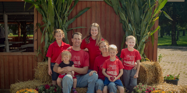 The Tennes family at their farm, Country Mill Farms, outside of Charlotte, Michigan. (ADF)