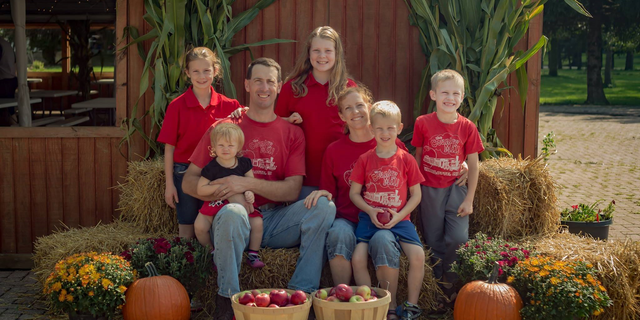 The Tennes family at their farm, Country Mill Farms, outside of Charlotte, Michigan. (ADF)