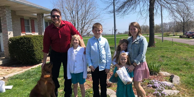 Coultas told Fox he doesn’t think "there was anything special" about donating a kidney, instead saying: "It's part of basic Christian responsibility and duty to love." Coultas is pictured with his family.