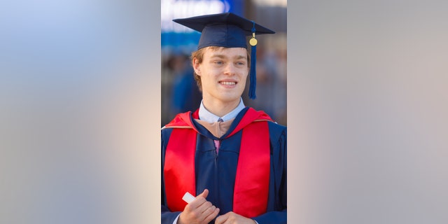 Ryland Dickman, 17, from Charlottesville, Virginia, graduated from Liberty University about two weeks before he graduated from high school earlier this year. 