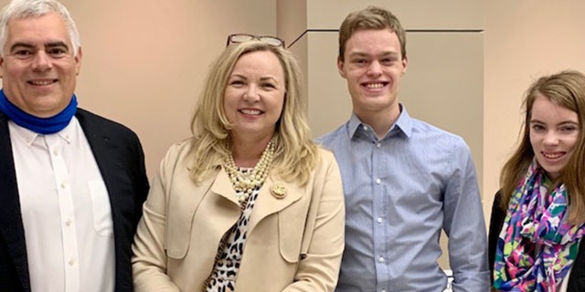 Ryland DIckman is pictured with his parents and his twin sister. His mom, Latricia, told Fox News that her son is "very determined and goal-driven."