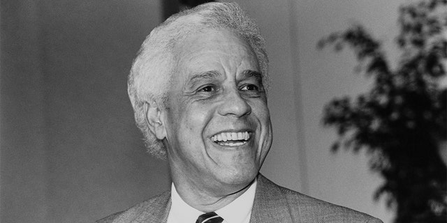 Virginia Democratic Governor L. Douglas Wilder is seen on March 8, 1991. (Photo by Maureen Keating/ CQ Roll Call via Getty Images)