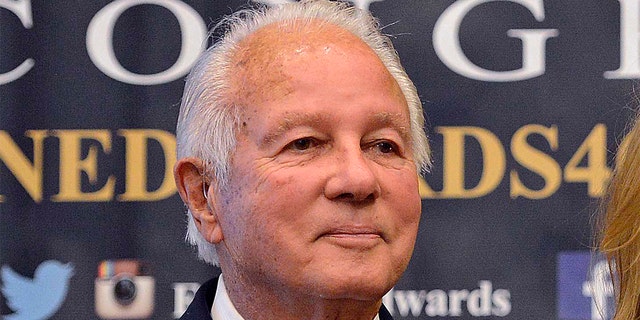 FILE - In this file photo from November 4, 2014, former Louisiana Gov. Edwin Edwards addresses the crowd on an election vigil night in Baton Rouge, Louisiana.  Louisiana politics was nearly overshadowed by the scandal and an eight-year federal prison term, died Monday, July 12, 2021. He was 93 years old.  Edwards died of breathing problems with his family and friends by his bedside, family spokesman Leo Honeycutt said.  He had suffered from health problems in recent years and entered hospice care this month at his home in Gonzales, near the Louisiana capital.  (AP Photo / Bill Feig, File)