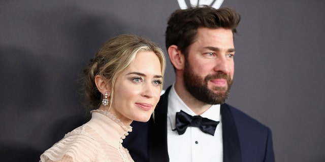 Emily Blunt and John Krasinski attend an event