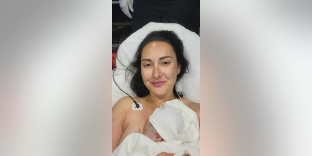 Emily Geller Hardman (above) was 37 weeks pregnant when she went into labor early.