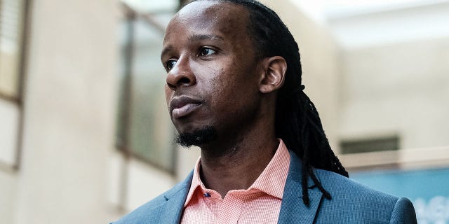 American University professor Dr. Ibram X. Kendi, stands for a portrait at the School of International Service following a panel discussion on his new book "How to Be an Antiracist" in Washington, D.C.