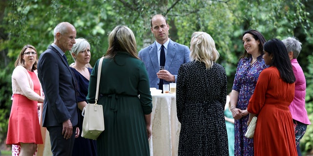 Prince William, Duke of Cambridge hosts a NHS Big Tea garden party to commemorate the NHS' 73rd Birthday at Buckingham Palace on July 05, 2021 in London, England. 