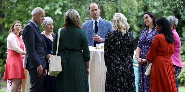 Prince William, Duke of Cambridge hosts a NHS Big Tea garden party to commemorate the NHS' 73rd Birthday at Buckingham Palace on July 05, 2021 in London, England.