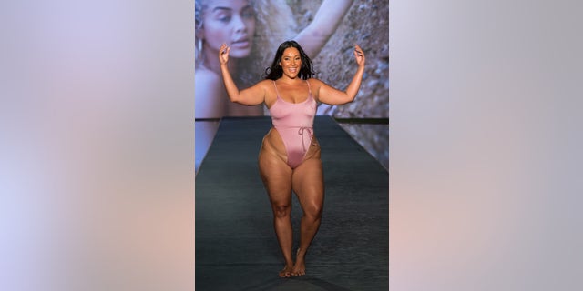 Amanda Kay walks the runway during the 2021 Sports Illustrated Swimsuit Runway Show during Paraiso Miami Beach at Mondrian South Beach on July 10, 2021 in Miami, Florida.