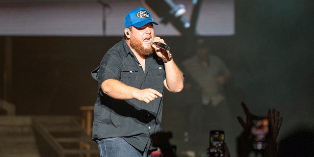 Luke Combs performs at Faster Horses Festival at Michigan International Speedway on July 16, 2021 in Brooklyn, Michigan.  (Getty Images)