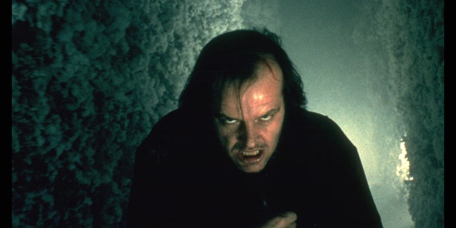 Jack Torrance (Jack Nicholson) chases his son Danny through the Overlook Hotel's snowy hedge maze at the end of "The Shining." (Getty Images)