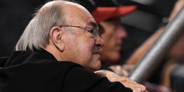 Arizona Diamondbacks managing general partner Ken Kendrick watches warmups before a National League Divisional Series game against the Los Angeles Dodgers at Chase Field in Phoenix, Oct. 9, 2017. (Getty Images)