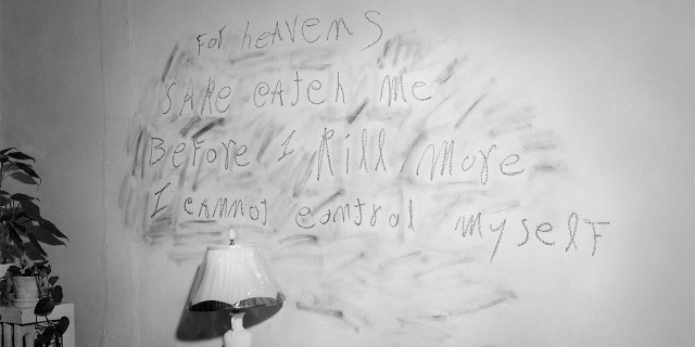 The haunting plea of convicted murderer William Heirens is scrawled with lipstick on a bedroom wall of one his three victims. Heirens was called The Lipstick Killer and at the time of his death in 2012 was the longest serving prisoner in the world.