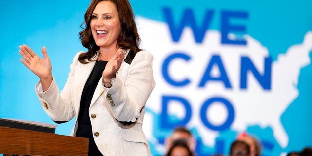 FILE - In this July 12, 2021, file photo Michigan Gov. Gretchen Whitmer speaks at a vaccine mobilization event in Detroit. Gov. (AP Photo/Andrew Harnik, File)