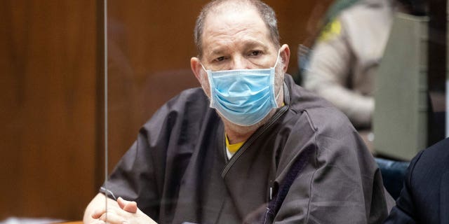 Former film producer Harvey Weinstein listens in court during a pre-trial hearing for Weinstein, who was extradited from New York to Los Angeles to face sex-related charges in Los Angeles, California on July 29, 2021. Weinstein is accused of sexually assaulting five women in Los Angeles between 2004 and 2013, when former actress Lauren Young alleges the 