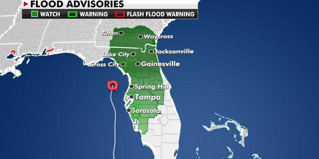 Flood advisories in Florida on Wednesday