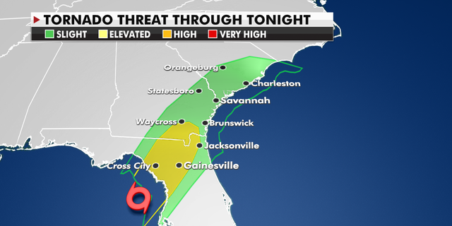 Tornado threat in Florida on Wednesday night