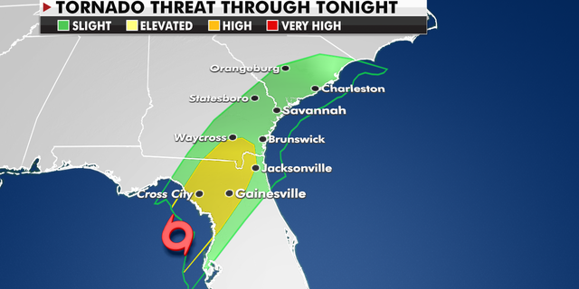 Tornado threat in Florida on Wednesday night