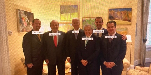 Photo from 2015 appears to show then-Vice President Biden and his son Hunter with Mexican billionaire Carlos Slim [second from left) and other executives.