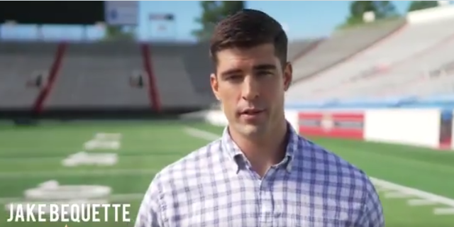 Former pro football player and Iraq War veteran, in a campaign video, announces his 2022 Republican primary challenge against Sen. John Boozman of Arkansas, on July 12, 2021. 