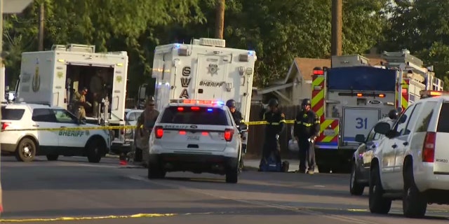 Two Kern County Sheriff's deputies have been injured after a shooting at a home in Wasco, California.