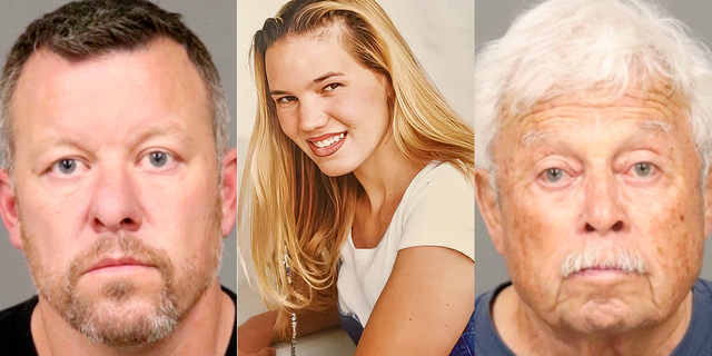 A photo combination of Kristin Smart, Paul Flores (left) and his father Ruben Flores.