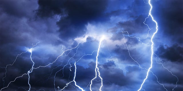 Lightning stikes during storm