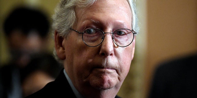 Senate Minority Leader Mitch McConnell at the U.S. Capitol in Washington, June 22, 2021.