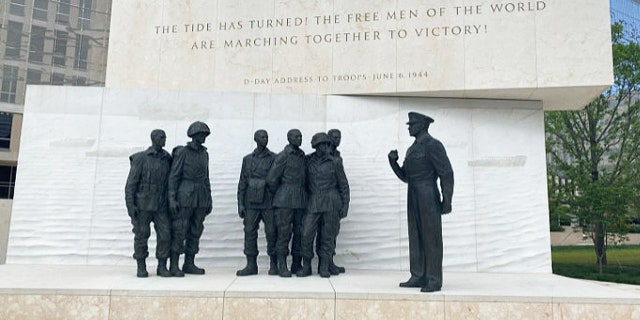 Memorial of Dwight Eisenhower's D-Day address to troops