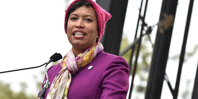 D.C. Mayor Muriel Bowser attends the Women's March on Washington on Jan. 21, 2017, in Washington, D.C. (Photo by Theo Wargo/Getty Images)