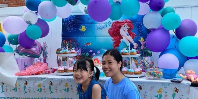 Angelina Liu, daughter of Sanny Liu and NYPD cop Wenjian Liu, celebrates her fourth birthday July 25, 2021.