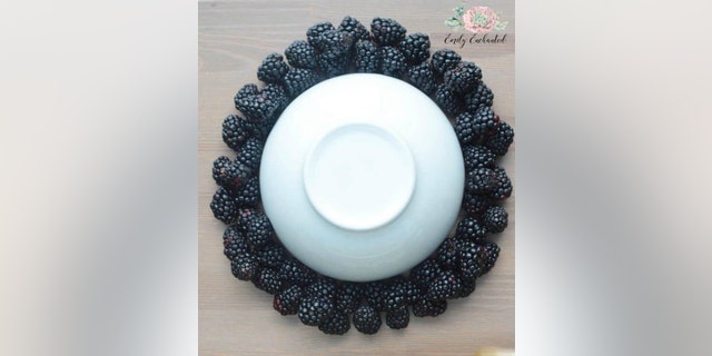 The platter combines a beautiful presentation with the delicious taste of fresh fruit. 