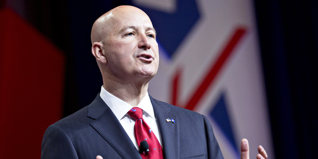 Pete Ricketts, governor of Nebraska, speaks during the SelectUSA Investment Summit in National Harbor, Maryland, U.S., on Thursday, June 21, 2018. Photographer: Andrew Harrer/Bloomberg via Getty Images