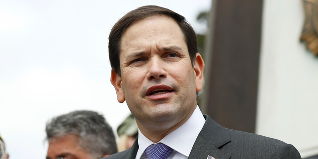 Sen. Marco Rubio (R-FL) and members of Congress hold a news conference on the benefits for veterans exposed to burn pits at the VFW Building on April 13, 2021 in Washington, DC. 