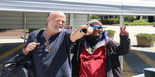 Scott Kuczmarksi and Robert Pineda in Palo Alto, California.