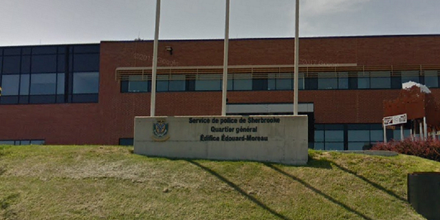 The Sherville Police Station in the Canadian province of Quebec, where police mistook the body of a burned woman for a mannequin and tossed it in a dumpster, reports say.
