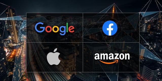 Logos of major Big Tech companies