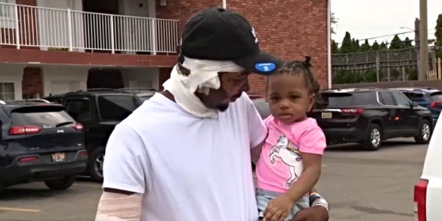 Ray Lucas saved his two infant, twin daughters from a house fire last weekend while they were asleep in the basement. (Credit: Fox 2 Detroit)