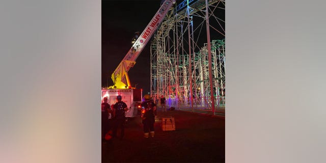 The West Valley Fire Department wrote that everyone was rescued before storms rolled in.