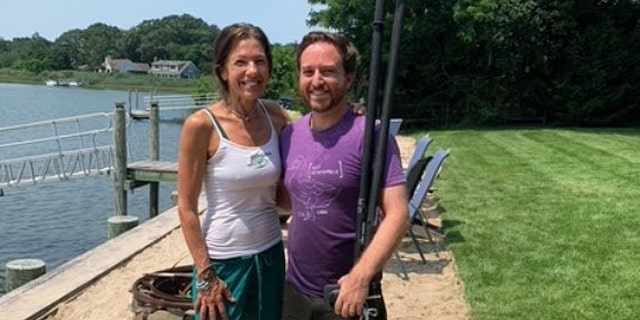 John Di Leonardo from Long Island Orchestrating for Nature and Karen Testa from Turtle Rescue of the Hamptons, both non profit animal rescues. (Karen Testa of Turtle Rescue of the Hamptons).