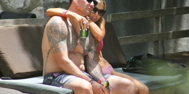 Joshua Hall and Christina Haack while on vacation in Mexico. (MEGA)